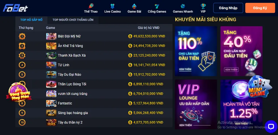 Các cấp độ thành viên VIP và đặc quyền tại 97win5